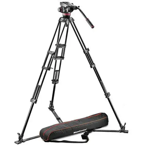 Manfrotto MVH502A Fluid Head and MVT502AM Tripod with Carrying Bag  - Main image for rent | Estajer