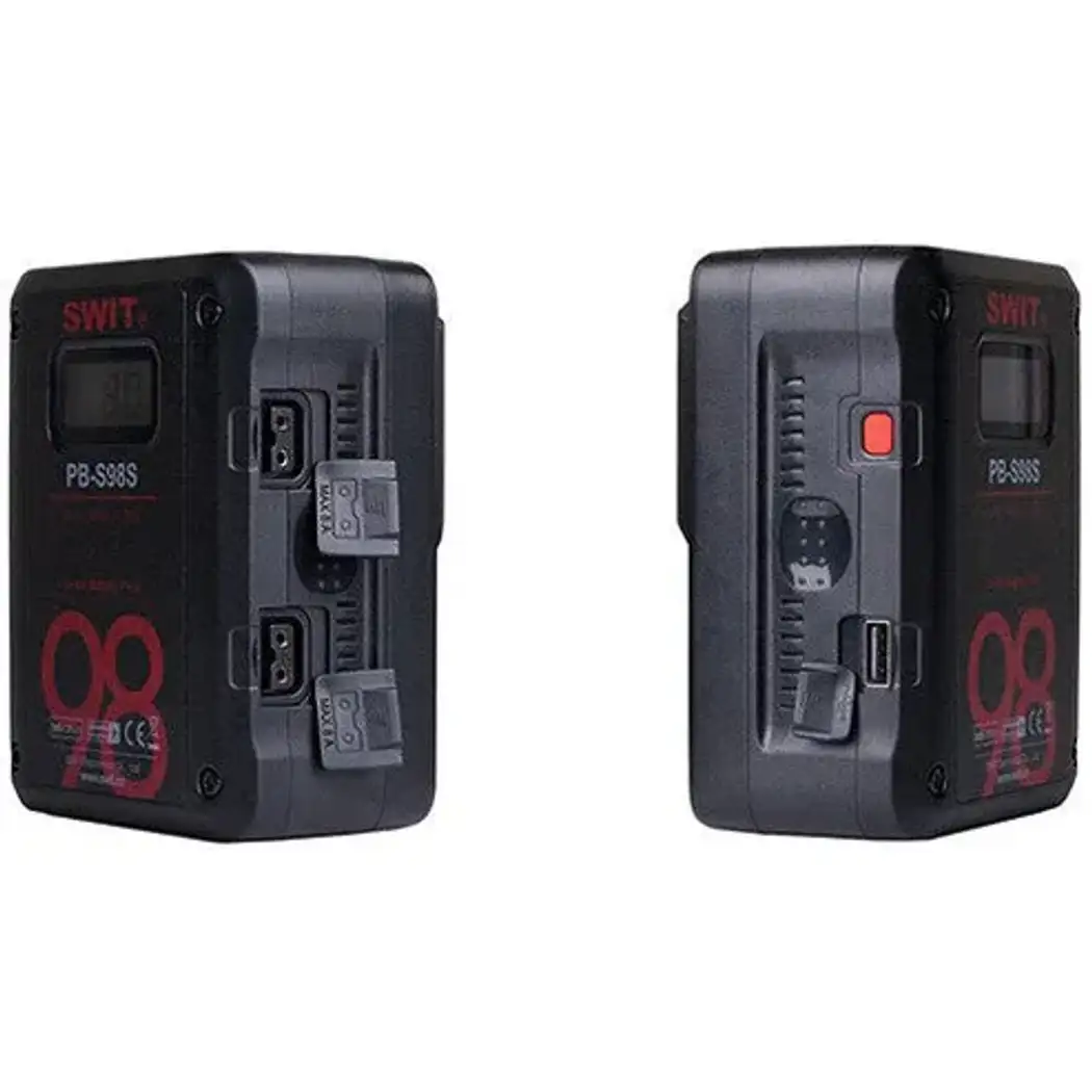   بطارية رقمية SWIT PB-S98S شديدة التحمل 14.4 فولت 98 وات في الساعة ذات صنبور مزدوج على شكل حرف D (تركيب على شكل حرف V)
