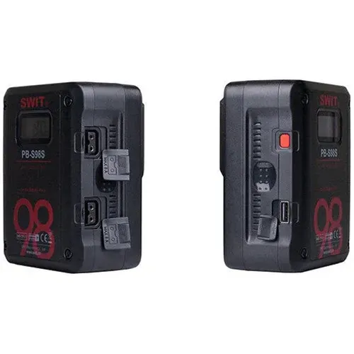   بطارية رقمية SWIT PB-S98S شديدة التحمل 14.4 فولت 98 وات في الساعة ذات صنبور مزدوج على شكل حرف D (تركيب على شكل حرف V)