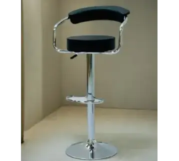 Modern tall bar stool with sturdy shiny chrome base for rent | Estajer