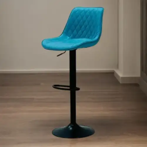 Modern high bar stool in various colors with sturdy metal base - Image 2 for rent | Estajer