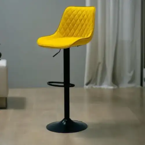 Modern high bar stool in various colors with sturdy metal base - Image 3 for rent | Estajer