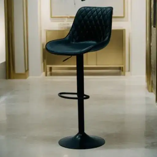 Modern high bar stool in various colors with sturdy metal base - Main image for rent | Estajer