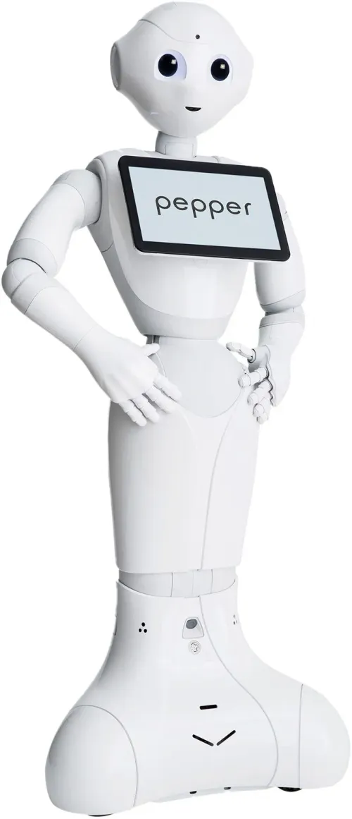 روبوت Pepper الذكي – للإيجار | روبوت استقبال ذكي بشري الشكل للمعارض، الفعاليات، والفنادق