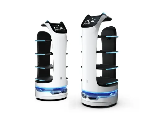 روبوت BellaBot – روبوت تقديم ذكي بتصميم جذّاب يشبه القطة، مثالي للمطاعم والفنادق والفعاليات