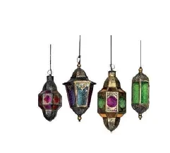 مصباح معلق ملون برونزي للديكور والإضاءةDOQQM – ارتفاع 40 سم  للإيجار | استأجر