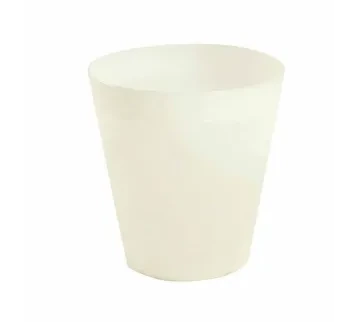 سلة نفايات بيضاء صغيرة HDWWP | حجم 28 سم قطر × 28 سم ارتفاع | تصميم عملي وأنيق للمكاتب والمنازل للإيجار | استأجر