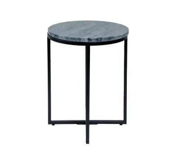 طاولة قهوة "بسمة" بسطح رخامي أسودFRBBD – تصميم فاخر بلون أسود كامل لتأجير الديكور والمناسبات للإيجار | استأجر