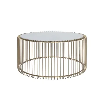 طاولة قهوة "سراي"FRHFD بسطح رخامي وإطار ذهبي – تصميم فاخر وعصري لتأجير الديكور للإيجار | استأجر