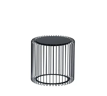 طاولة جانبية "سراي"FRGBG سوداء بسطح رخامي – تصميم فاخر لتأجير الديكور والمناسبات للإيجار | استأجر