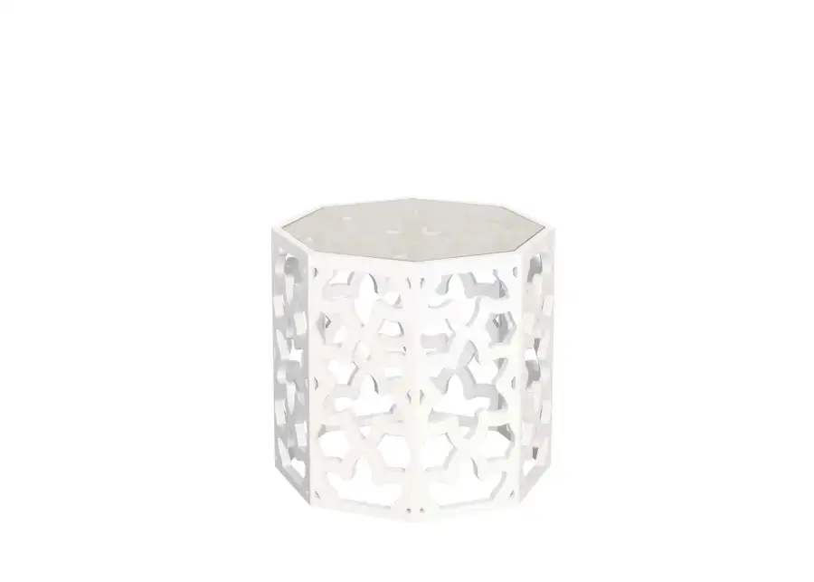 Madina Side Table White FPGWO - Main image for rent | Estajer