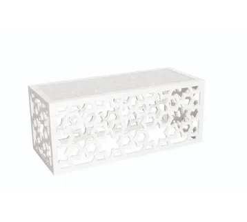 طاولة قهوة "مدينة" بيضاء مستطيلة FRGWO– تصميم فاخر وعصري للإيجار للإيجار | استأجر