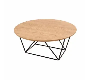 طاولة قهوة "واير وود" خشبية بشبكة معدنيةFRQOMW – تصميم حديث وأنيق للإيجار للإيجار | استأجر