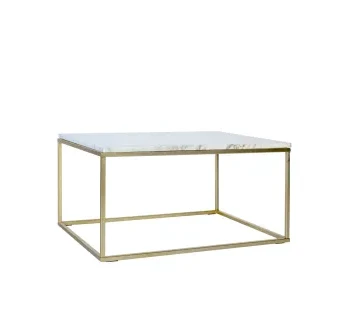 طاولة قهوة جدة برخام أبيض وإطار ذهبي FGWFD– فخامة عصرية لتأجير الديكور والمناسبات للإيجار | استأجر