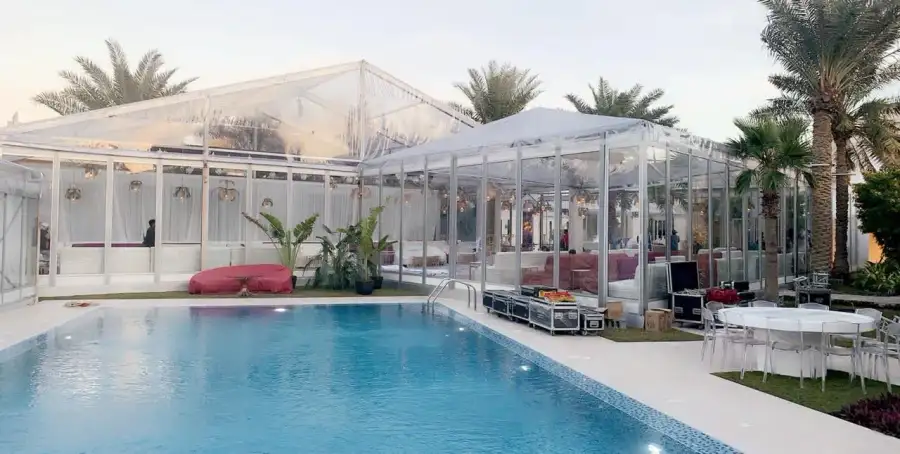 Aluminum Tents for Rent by Square Meter with Additional Services - Main image for rent | Estajer