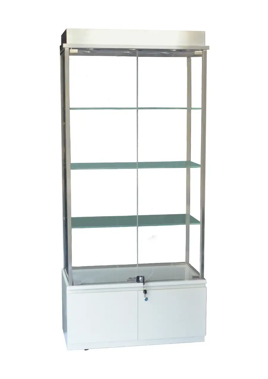 Glass Tall Showcase with Cabinet GGAWG