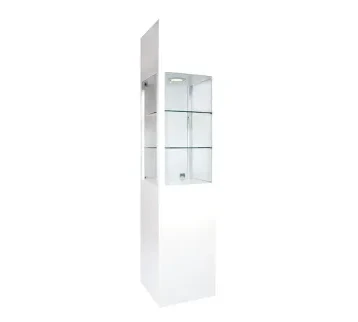 عرض عمودي أبيض أنيقGMGOO | فيترينة عمودية ديكور للإيجار  للإيجار | استأجر