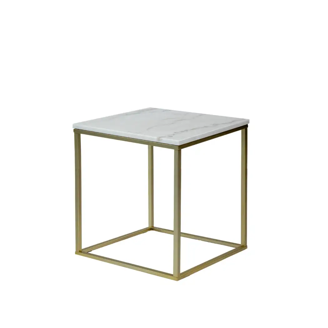 William Coffee Table Gold - White Marble FSFMD
