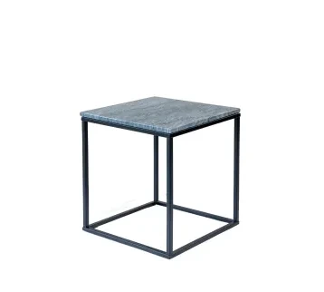 طاولة قهوة "ويليام" بسطح رخامي أبيض وإطار أسود FSWMD– تصميم عصري أنيق لتأجير المناسبات والديكور الداخلي للإيجار | استأجر