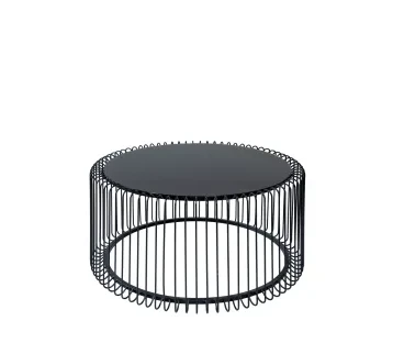 طاولة قهوة "سراي"FRGBD سوداء دائرية – تصميم عصري أنيق لتأجير الديكور للإيجار | استأجر