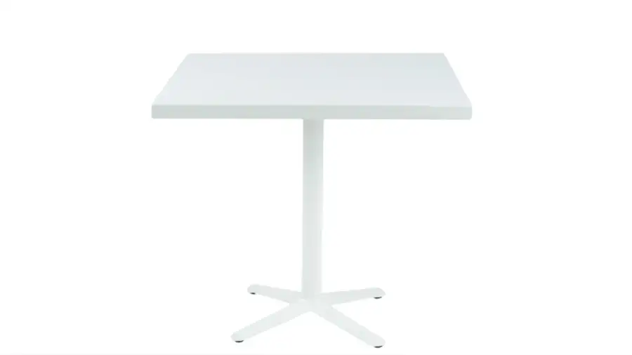 White Square Table with Maduba Cross Leg TSWWS - Main image for rent | Estajer