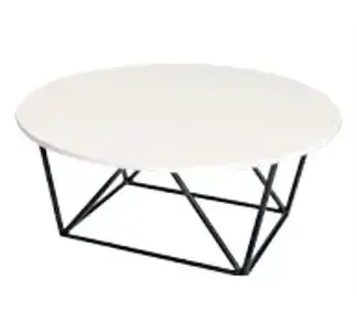 Wire Wood Coffee Table White FRQWMW for rent | Estajer