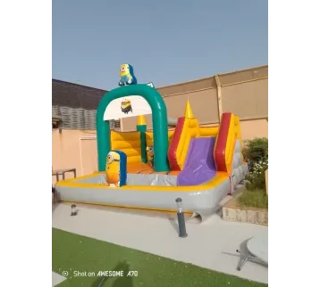 زحلقية مع نطيطة مع مسبح الميمونيز للاطفال للإيجار | استأجر