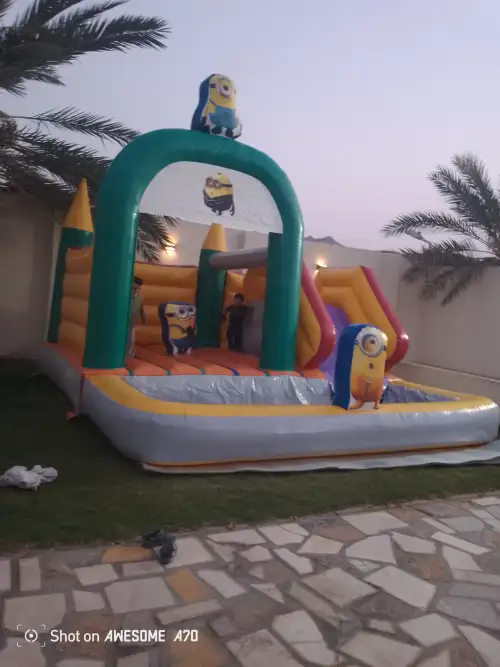 زحلقية مع نطيطة مع مسبح الميمونيز للاطفال2