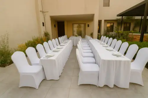 Round or Rectangular Table with 8 Elegant Chairs for Rent  - Image 4 for rent | Estajer