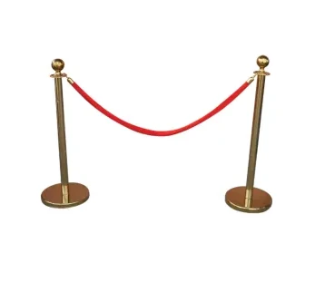 عمود فاصل ذهبي مع حبل أحمر HRCRM| ارتفاع 95 سم | تنظيم فعال للمناسبات والفعاليات للإيجار | استأجر