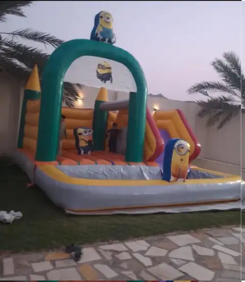نطيطة هوائية مع زحليقة ومسبح
