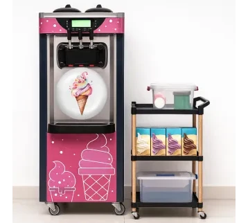 آلة آيس كريم للفعاليات مع الخليط والبسكويت ل١٠٠ شخص – نكهات متعددة للإيجار | استأجر