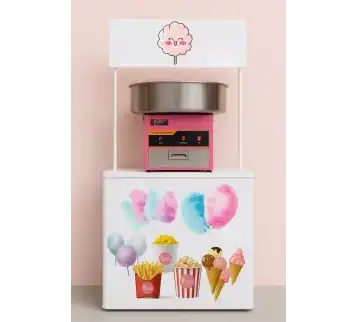 🟣 آلة غزل البنات – كوتون كاندي باقة 30 شخص  🍭 للإيجار | استأجر