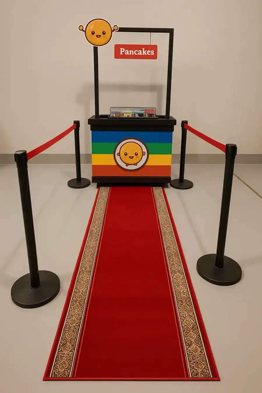 Mini Pancake Station – Product Code 0145 | With Wooden Station & Barriers - Main image for rent | Estajer