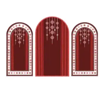 Photo Booth Backdrop Theme 2 with 3 Decorative Stands 304 for rent | Estajer