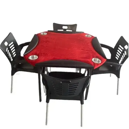 Baloot Table with 4 Chairs & Score Sheet – Complete Entertainment Set 55  - Main image for rent | Estajer