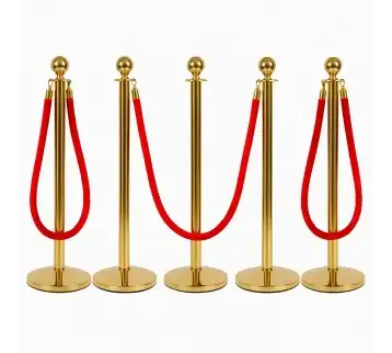 Bank Queue Barrier Poles with Velvet Rope for rent | Estajer