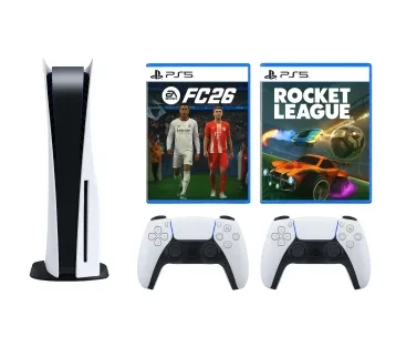 بلايستيشن 5 + فيفا 26+ روكيت ليغ – باقة الأبطال للإيجار | استأجر