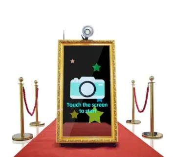 فوتو بوث مرايا البرواز مع إضاءة وسجاد للحفلات والمناسبات 261 للإيجار | استأجر