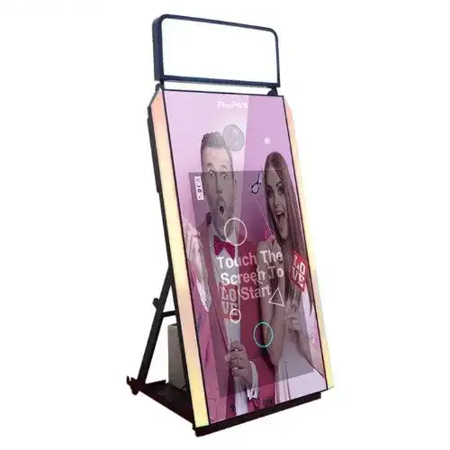 Mirror Photo Booth with Lighting & Carpet 262 - Main image for rent | Estajer