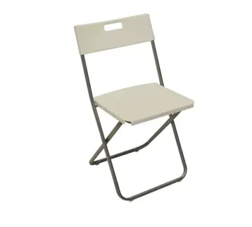 كرسي بلاستيك أبيض CGWJPقابل للطي للمناسبات والحفلات تصميم عملي ومتين  للإيجار | استأجر