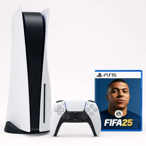 شاشة مع إستاند + جهاز PS5 و FIFA2025 واستاند للجهاز ,🎮 عيش أجواء التحدي وكأنك على أرض الملعب! - صورة 4 للإيجار | استأجر