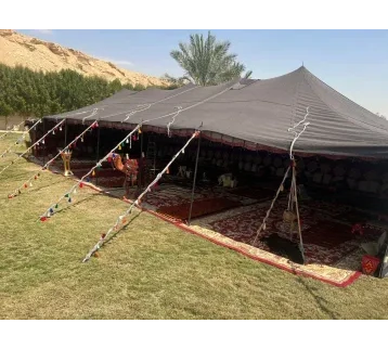 Popular heritage tent 10*20 meters, white or black felt tent for rent | Estajer
