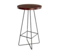 طاولة كوكتيل لوفت بسطح خشبي KRSBO– طابع صناعي أنيق للإيجار | استأجر