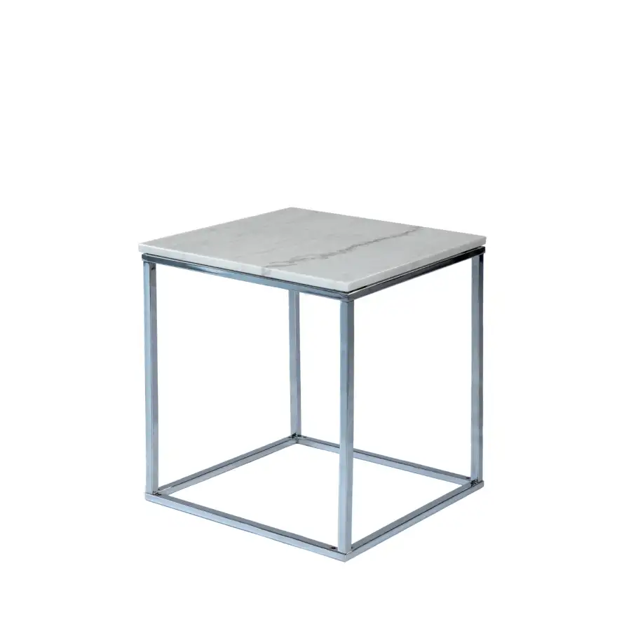 William Coffee Table Chrome - White Marble FSBCD - Main image for rent | Estajer