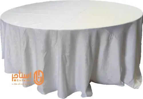 طاولة دائرية  180 سم مع غطاء (ابيض-اسود- ازرق غامق) للاحتفالات والمناسبات والاعراس - صورة 2 للإيجار | استأجر