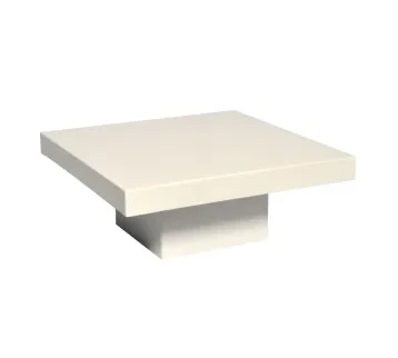 طاولة قهوة إيطالية مربعة فاخرة – لون أبيضTSGHO | طاولة مودرن للإيجار للإيجار | استأجر