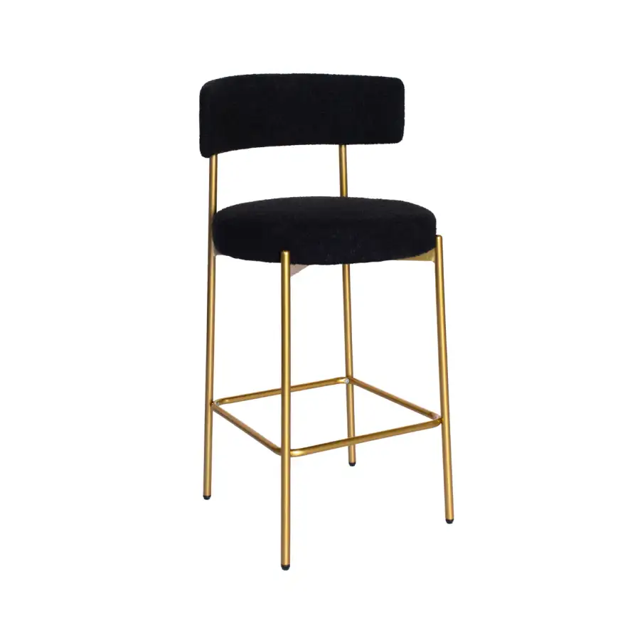 Jeddah Bar Stool Gold - Black LSBFS - Main image for rent | Estajer