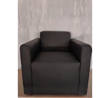 كنب مفرد اسود مودرن بمساند جانبية مناسب للاستقبال والمناسبات للإيجار | استأجر