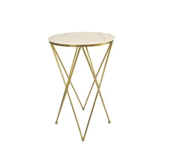 طاولة كوكتيل سراي KRHFD– تصميم فاخر بقاعدة ذهبية للإيجار | استأجر